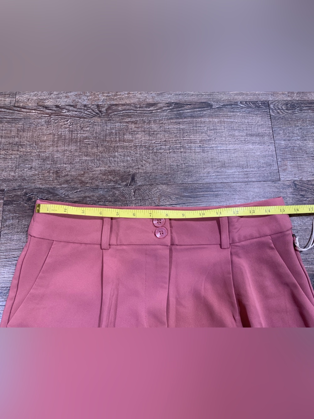 HAVE Women's Rose Pink Pleated Casual Dress Shorts Size L NEW - Picture 6 of 10